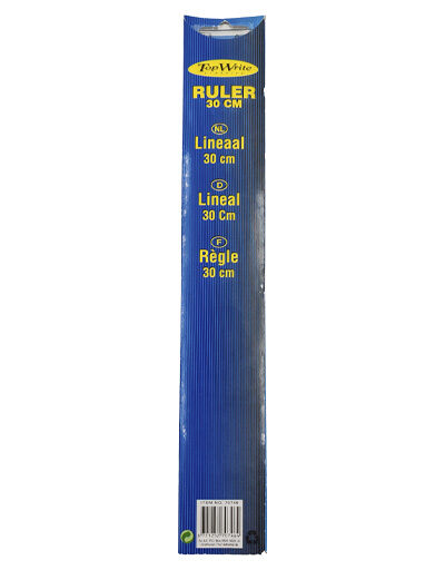 30 cm pitkä viivotin.