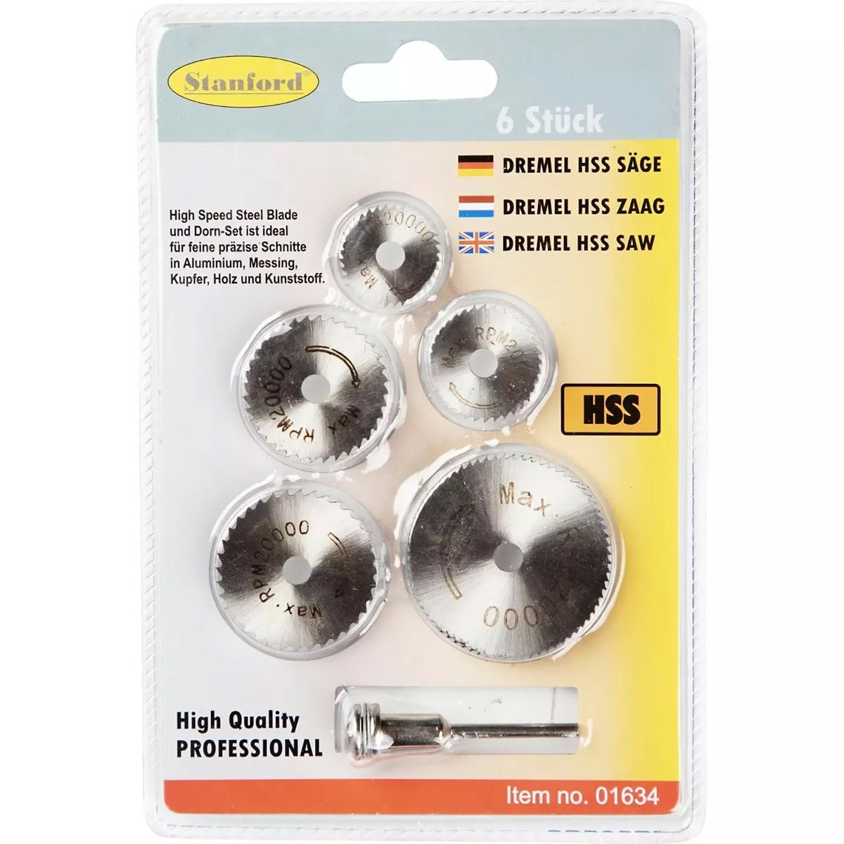 HSS-sahanteräsarja 6 osaa Stanford